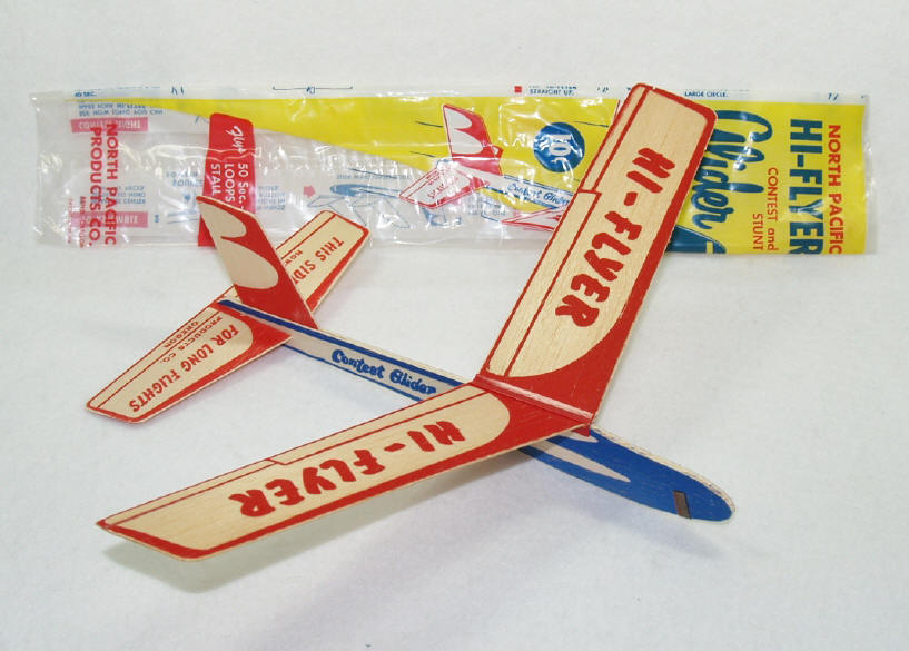 North Pacific Rubber Band Powered BALSA WOOD AIRPLANE  From Cleveland Brothers 
